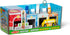 Melissa & Doug Nesting and Sorting Blocks - 6 Buildings, 6 Wooden Vehicles, FSC Certified