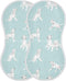 YYZZH Dalmatian Dog Pattern On Blue Muslin Burp Cloths for Baby 2 Pack