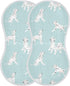 YYZZH Dalmatian Dog Pattern On Blue Muslin Burp Cloths for Baby 2 Pack