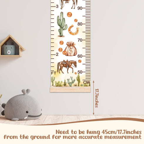Guawubiang Height Chart for Wall Decor, Cowboy Decor Height Chart for Boys, Height Measurement Chart for Wall Art