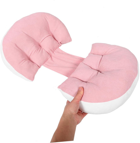 Toddmomy U Shaped Pregnancy Pillow for Side Sleeping and Nursing Belly Support Design for Back Lightweight and Portable