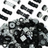 122 Pcs Wheels and Axles Set, Car Parts Chassis Pieces, Compatible with Classic Bricks Toys