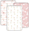 Bedside Sleeper Bassinet Fitted Sheets 20 x 33, 3 Pack Baby Delight