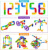burgkidz STEM Learning Pipe Tube Toy, 188 Pcs Educational Building Blocks with Wheels Baseplate