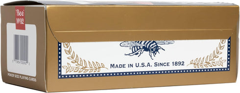 Bee Gold Standard Premium Poker Playing Cards, 12 Pack, Standard Index Casino Quality Decks