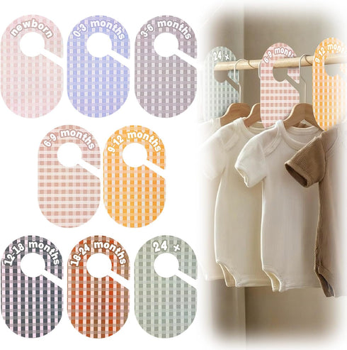 QFGasre Baby Closet Dividers Nursery Decor Baby Clothes Organizer Double-Sided Clothes Size Hanger