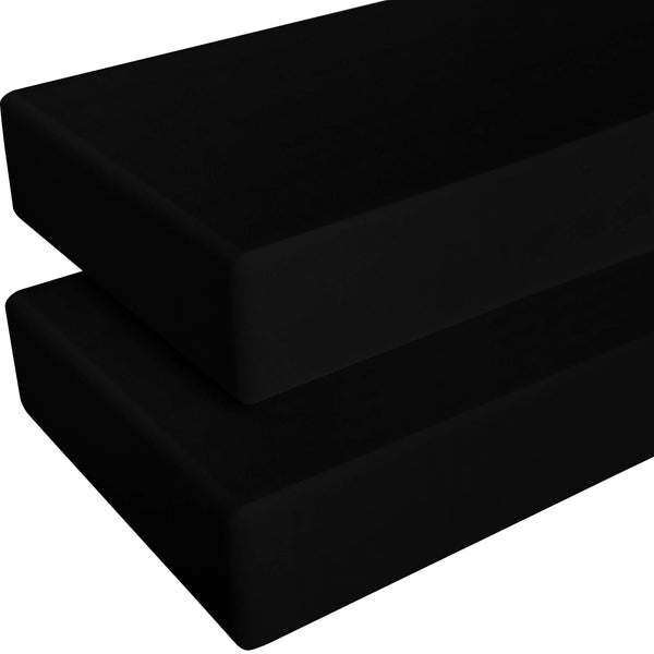 NTBAY 2 Pack 100% Brushed Microfiber Fitted Crib Sheet - Super Soft Cozy 28"x52" for Standard Crib and Toddler