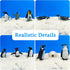 SCAHOW 11PCS Set Penguin Toys, Plastic Arctic Animal Penguin Figures for Kids, Realistic Polar Animals Penguin