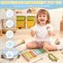 Set 3 4 5 Baby Musical Instruments Montessori Wooden Music Toys for Toddlers Neutral Color Percussion Music Kit