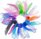 Novelty Place 12 Pcs Dance and Juggling Scarves - Gradient Colors Silk Square Scarf for Performance