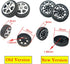 EUDAX 100pcs Plastic Roll 2mm Dia Shaft for Car Truck Model Toys Wheel (30mmx9mm)