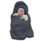 XMWEALTHY Newborn Baby Wrap Swaddle Blanket, Knit Sleeping Bag Receiving Blankets (Black Grey) (0-6 Month)