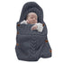 XMWEALTHY Newborn Baby Wrap Swaddle Blanket, Knit Sleeping Bag Receiving Blankets (Black Grey) (0-6 Month)