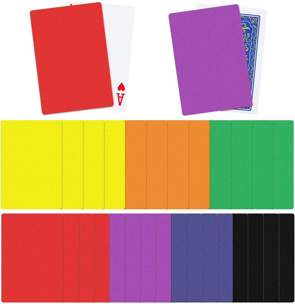 Tinlade 28 Packs Poker Size Plastic Casino Cut Cards - Assorted Color for Playing Games