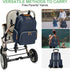 WITSTEP Backpack Diaper Bag with Changing Station, Baby Diaper Bag Organizer for Moms Dads Large Baby Changing Bags