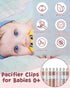8 Pack 8PBM25-B Rainbow Pacifier Clips, Binky Paci Holder Clips Fits for Most Pacifiers and Binkies