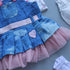Reborn Baby Doll Clothes for 17-22 Inch Newborn Girl, Outfit Accessories with Denim Skirt 5pcs Set