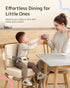 Adjustable Beige Toddler Booster Seat for Dining - Comfortable Kids Booster