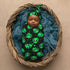 Green Alien Head Newborn Swaddle Blanket and Hat Set, Soft Baby Receiving Blanket for Infant Boy Girl Gift
