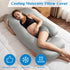 Hahafelt 59 Inch Cooling Pregnancy Pillow Cover (Only Pillowcase) Large J Shaped Full Body Pillowcase Maternity