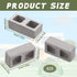 Deekin 24 Pcs Mini Cinder Blocks 1/12 Scale Mini Bricks Miniature Cinder Blocks Concrete Mini Cement Building Blocks for Mini Dollhouse Accessories DIY Construction Office Desk Toys Supplies (Gray)