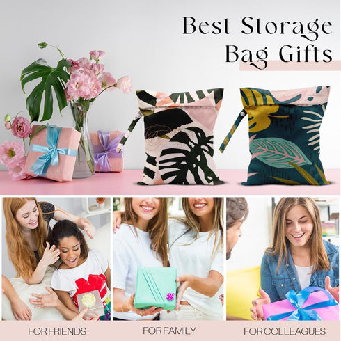 zcyxuuw 2 Pcs Wet Bag, Waterproof Wet Dry Bag, Small Laundry Bag, for Swimsuit, Pool, Travel, Beach, Diapers, Dirty