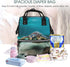 OUSIKA Backpack Daypacks Underwater Diving Sea Turtle Print Diaper Bag Multifunction Laptop Travel Large Nappy Bag