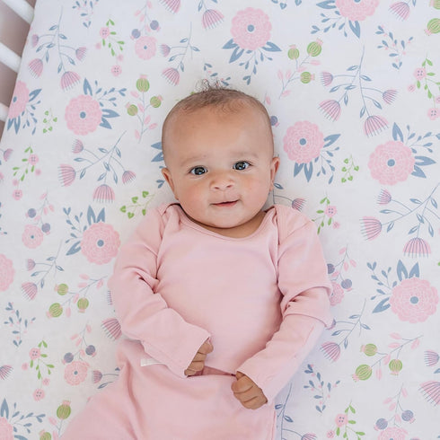 Pickle & Pumpkin 2 Pack 100% Set Premium Organic Crib Sheet | Organic Jersey Cotton Fitted Crib Sheets | Crib Bedding