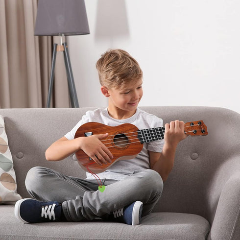 Raimy 17in Kids Ukulele Guitar, 4 Strings Mini Guitar for Beginners, Educational Toys for Toddler Boys and Girls