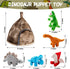 Set Set 5 Set PASSIONFRUIT Stuffed Toy Dinosaur Animal of Dino Stuff Toy for Toddlers with Volcano Zipper Carry Bag
