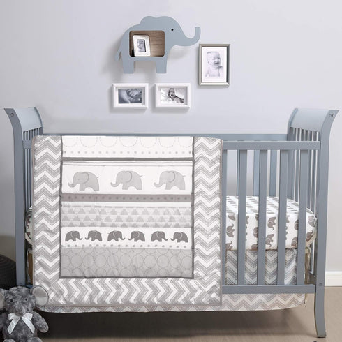 The Peanutshell 3 Piece Baby Crib Bedding Set for Boys & Girls