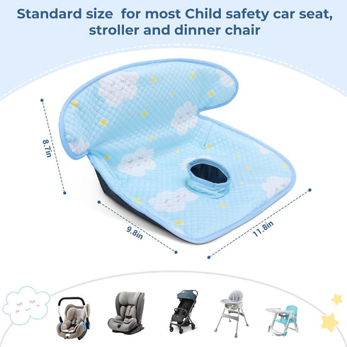 COOLBEBE 2 Pack (Blue,2PC) Car Seat Protector for Potty Training, Dry Waterproof Car Seat Liner Toilet Training