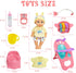 Set, PlaySet Set 15+ 12" RedCrab Baby Doll Toys Newborn Dolls with High Chair Stroller Feeding ,Tableware and Doll