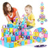 124PCS Magnetic Blocks Toys – Macaron Castle Magnetic Tiles Building Blocks Set for 3-7 Year Olds, STEM Educational