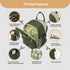cutblajat Backpack 25L Diaper Bag Capacity with Changing Pad for Boys and Girls Essential Baby Stuff for Mom (Gray)