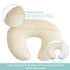 OWLOWLA Nursing Pillow Cover, Breastfeeding Pillow Slipcover Fits Nursing Pillow for Baby Boy Girl(Cream)