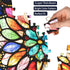 1000 1000 1:1 Impossible Jigsaw Puzzles for Adults Pieces-Stained Glass Puzzles Floral Hard Challenging Puzzles