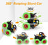 M SANMERSEN Monster Trucks for Boys, 4 Pack Push and Go Friction Powered Cars Vehicles Toys, 360° Rotating Stunt Car Boys Girls Birthday Christmas Party Gifts