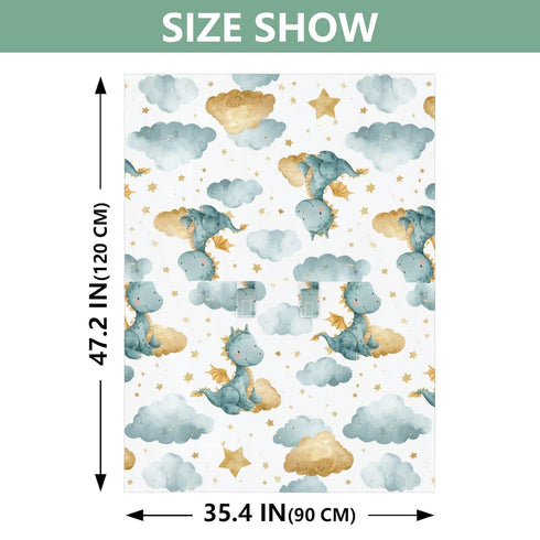 Mazeann Cute Dragons Watercolor Car Seat Cover Baby Breathable Soft Infant Carseat Covers Canopies Babies Carrier