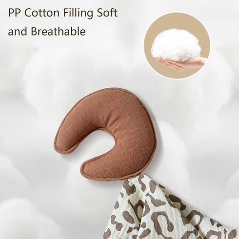 Lovey Blanket for Boys and Girls, Organic Cotton Muslin Security Blanket for Babies, Soft Breathable Lovie