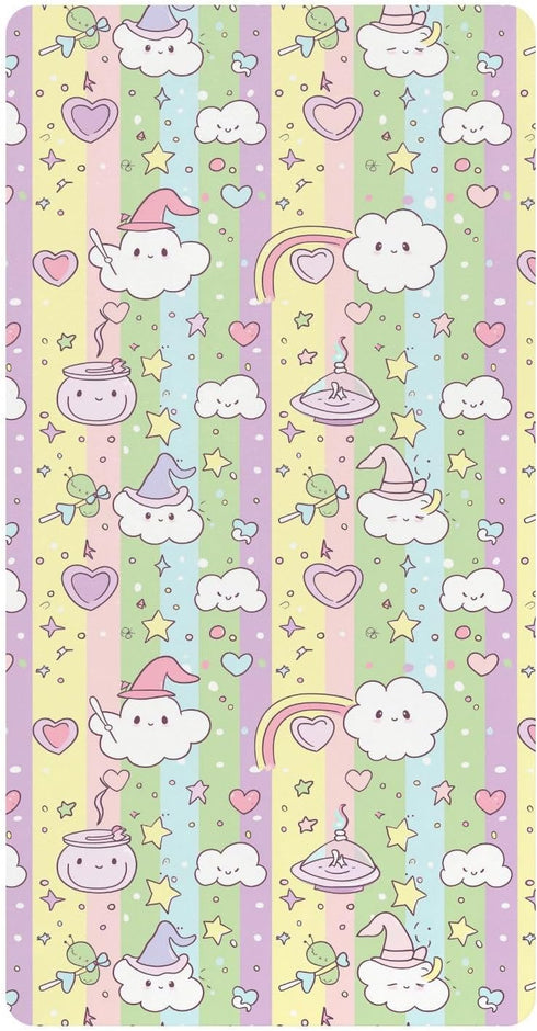 miaozhen Cotton Baby Crib Sheets Soft Breathable Witch Potion Cartoon Newborns Crib Sheet