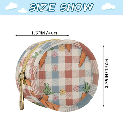 PYBUG Carrot Round Pacifier Storage Case, Polyester & TPU Lined with Hook Buckle, Pacifier Container Box for Baby