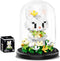 RIESEK Artificial Flower Animal Building Set for Adults,Mini Rabbit Plant Bonsai Tree,Botanical Collection