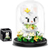 RIESEK Artificial Flower Animal Building Set for Adults,Mini Rabbit Plant Bonsai Tree,Botanical Collection