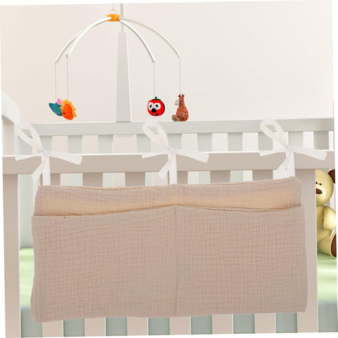 Hanging Pocket Organizer for Stroller: Cotton Fabric Storage Bag
