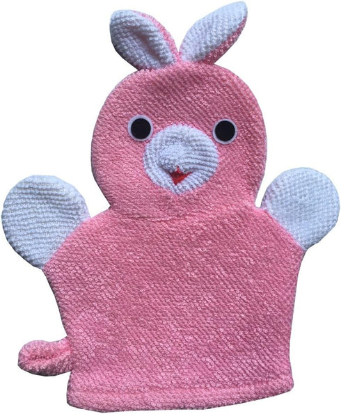 Cute Baby Kids Bath Sponge/Mitt/Glove Set of 4 - Cartoon Rabbit/Frog/Duck/Bear