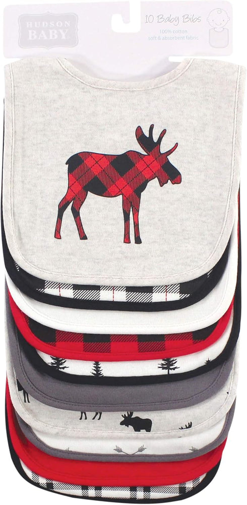 Hudson Baby Unisex BabyCotton Bibs