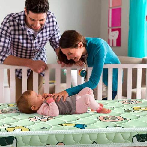 38 24 4, Premium Foam Mini Crib Mattress x x Dual Sided with Soft Breathable Fabric, Noiseless and Odorless