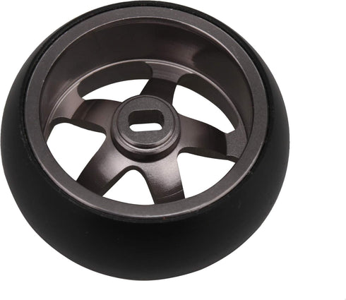 Mxfans RC Car Titanium 5 Spoke Wheel Hub - Tire Replacement for WL 1:28 K969 - Pack of 4