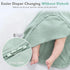2 Pack 0-3 Organic Cotton Transitional Baby Swaddle Sleep Sacks Arms Up Length Sleeves Mitten Cuffs Months, Wearable
